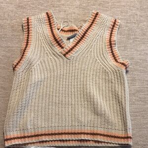 Rue21 Beige and Orange Knit Vest